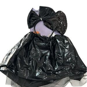 Girls Black Dress Up 3 piece Size S (4-6)